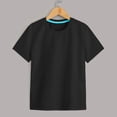 thumbnail image 2 of PMVFHDE Hauts d'Été Décontractés pour Filles T-Shirts à Manches Courtes Col Rond Imprimé Coloré Noir, 3-4 Ans, 2 of 4
