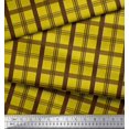 thumbnail image 2 of Soimoi Modal Satin Fabric Check Check Printed Fabric 1 Yard 42 Inch Wide, 2 of 5