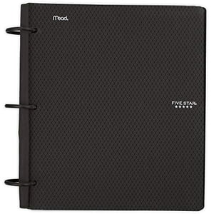 Five Star Flex Hybrid NoteBinder, 1 Inch Binder with Tabs, Notebook and 3 Ring Binder All-in-One, Assorted Colors, Color Selected for You, 1 Count (29328)