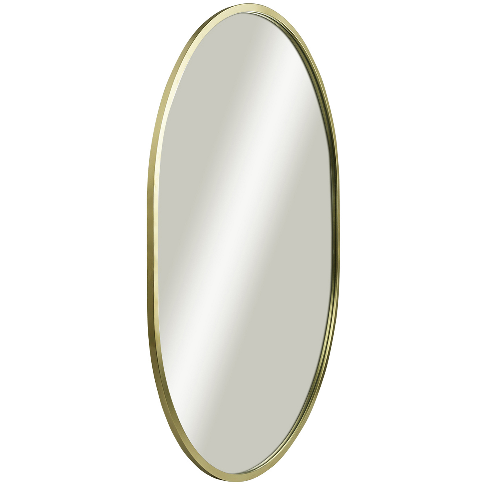 Mainstays Miroir Mural Oval Lounge 24x36po. Miroir décoratif. Doré métallisé, miroir avec cadre
