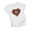 thumbnail image 1 of Hauts d'Été pour Femmes 2023 Femmes Décontracté Imprimé Manches Courtes Col Rond T-Shirt Ample Blouse Hauts, 1 of 3
