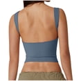 thumbnail image 4 of Yuyuzo Tank Tops for Women Crew Neck Sleeveless Basic Tank Tops Seamless Backless Solid Color Crop Shirts, 4 of 6