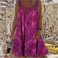 thumbnail image 3 of Cameland Women's Spring/Summer Round Neck Lace Patchwork Printed Loose Sleeveless Dress, 3 of 3