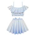 thumbnail image 3 of Maillot de Bain Deux Pièces pour Tout-Petites Filles Été Elsa Cosplay, 3 of 5