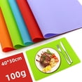 thumbnail image 4 of Mosiee Ensemble de Table Carré en Silicone Antidérapant et Résistant à la Chaleur pour Tous les Membres de la Famille, 4 of 6