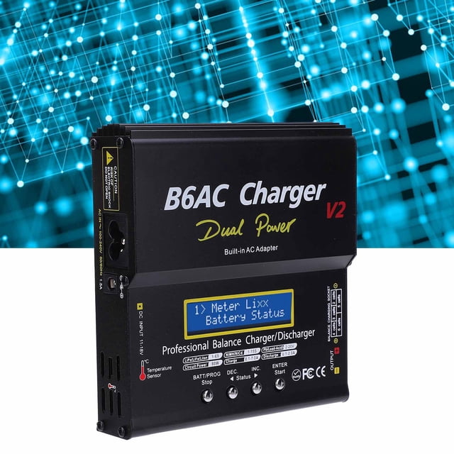 Intelligent Balance , Balance Discharger Digital Battery Pack Aluminum Alloy Charging Current 7A B6AC 80W