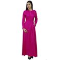 thumbnail image 1 of Bimba Robe Jilbab Unie à Manches Longues pour Femme, Col Mandarin, avec Poches, 1 of 8