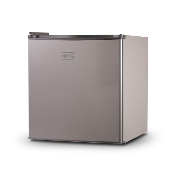 BLACK+DECKER BCRK17V Réfrigérateur compact Energy Star Mini-réfrigérateur à porte simple avec congélateur, 1,7 pieds cubes, VCM, Argent