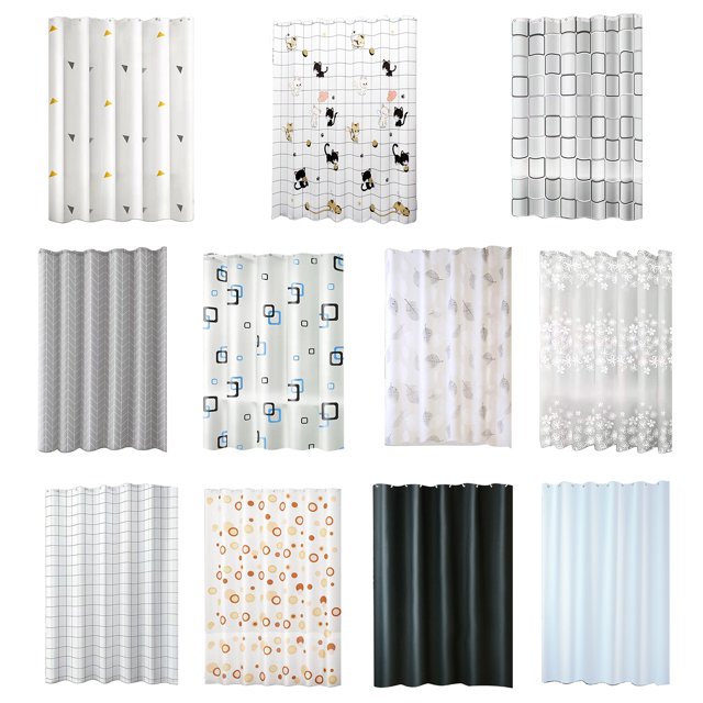 Shower Curtain, HEVIRGO Multipurpose Shower Curtain Liner Easy Installation Shower Curtain Set Waterproof Shower Curtains Suitable for Living Room Office Home