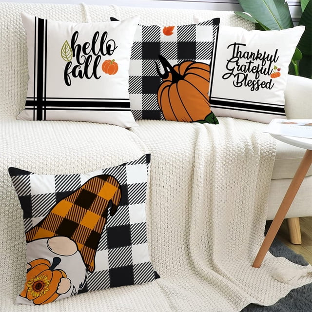maskred 4piece Effortless Maintenance With Easy-care Decorative Pillow Cover Holiday Halloween-4 1Set