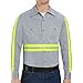 thumbnail image 3 of Red Kap Men's Wrinkle Resistant Cotton Work Shirt, Grey with Yellow/Green Visibility Trim, XX-Large Tall, 3 of 4