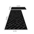 thumbnail image 3 of zanvin Kitchen Mat, 2pcs Kitchen Rugs, Cushioned Kitchen Mats For Floor, Non-Slip Standing Desk Mat, Waterproofing Kitchen Rug Set For Kitchen, Floor, Office !Black, 3 of 6