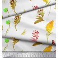 thumbnail image 2 of Soimoi Rayon Fabric Flower & Leaves Watercolor Print Fabric by Yard 42 Inch Wide, 2 of 3