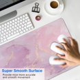 thumbnail image 2 of Large 31.5x11.8in Pink Gold Marble Desk Mat - Mouse Pad & Laptop Protector, 2 of 7