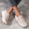 thumbnail image 2 of Chaussures Orthopédiques à Semelle Compensée pour Femmes 2025 en Cuir à Fermeture Éclair pour Soins Infirmiers, Espadrilles Basses Mode Automne, 2 of 6