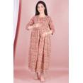 thumbnail image 3 of DWEEP SARA Peach Block Printed Maternity Cotton Dress, XXL/44, 3 of 7