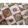 thumbnail image 4 of oneOone Silk Tabby Fabric Floral Block Print Sewing Fabric BTY 42 Inch Wide, 4 of 4