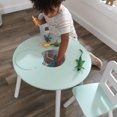 thumbnail image 2 of KidKraft Round Storage Table & 2 Chair Set - Mint, 2 of 9