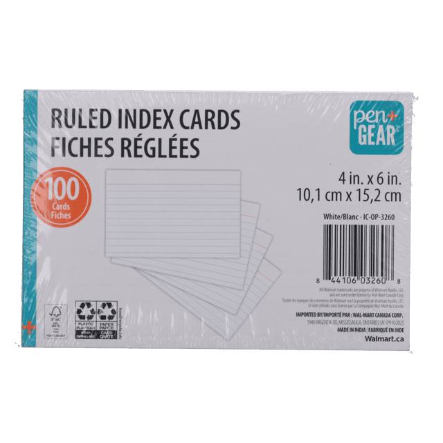 Pen+Gear Ruled Index Cards