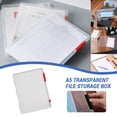 thumbnail image 1 of Xihbxyly A5 Transparent Storage Box Clear Plastic Document Paper Filling Case File Box, 1 of 3