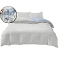 thumbnail image 1 of Dvruxg 4-Piece Washed Polyester Bedding Set – Soft, Breathable & Fade-Resistant | Includes Duvet Cover, Fitted Sheet & 2 Pillowcases | Multicolor, Double-Sided Design (Twin/Full Sizes), 1 of 5