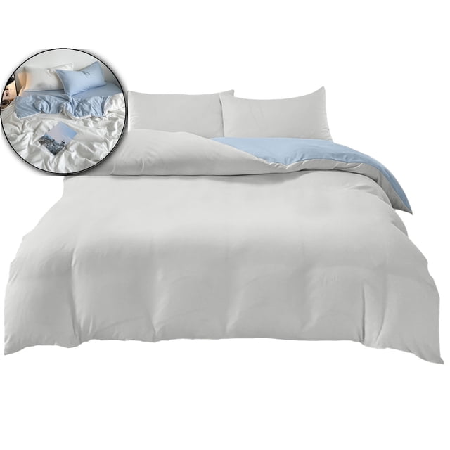 Dvruxg 4-Piece Washed Polyester Bedding Set – Soft, Breathable & Fade-Resistant | Includes Duvet Cover, Fitted Sheet & 2 Pillowcases | Multicolor, Double-Sided Design (Twin/Full Sizes)