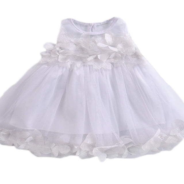 Bébé Fille Princesse Demoiselle d'Honneur Pétale Tulle Robe de Soirée Robes d'Été