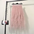thumbnail image 3 of Besolor Womens Star Sequin Tulle Skirts High Waisted Mesh Layered A-Line Fairy Party Prom Midi Long Skirts, 3 of 3