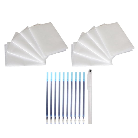 10 Sheets White Carbon Transfer Paper Inch Tracing Paper Carbon Copy Paper with Embossing Tracing Dotting Tools with Pens 10PCS Transfer Pencil