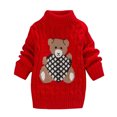 thumbnail image 3 of Chandail d'Hiver pour Garçon Fille Cartoon Bear Tricoté Col Bas, 3 of 7