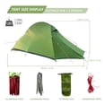 thumbnail image 4 of Tente de camping Extérieure pour 1 à 2 Personnes, Tente de camping Légère, Imperméable et Coupe-Vent, Convenant au Sac à Dos et à la Randonnée, 4 of 8