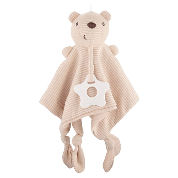 Binwennn Couverture de Curité pour Bébé avec Hochet de Dentition, Serviette Apaisante pour Bébé, Animal en Peluche Nuggle, Serviettes Douces Sensorielles, Taille Douce, Serviette de Voyage, Serviettes Très Absorbantes, Serviettes de Piscine Très Grandes
