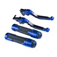 thumbnail image 1 of DYNWAVECA Motorcycle Clutch Brake Levers Set Foldable Sturdy Replaces High Reliability Expandable Handlebar Hand Grips for CBR650R Blue, 1 of 10