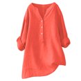 thumbnail image 1 of 2025 Robe Chemise à Boutons Ample Unie pour Femmes Grande Taille Longue Hauts Texturés pour Femmes Robe Habillée, 1 of 4