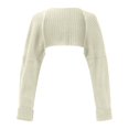 thumbnail image 4 of Women's Long Sleeve Open Front Ribbed Knit Crop Cardigan Loose Drop Shoulder Solid Sweater Top, 4 of 5
