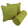 thumbnail image 2 of Double-corded Solid Twill Throw Pillows with Inserts (Set of 3), Chocolate, 2 of 5