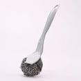 thumbnail image 1 of WHEANG 1 Pcs Brosse à Récurer avec Manche Vient 1 Pcs Brosse à Récurer à Manche Court en Acier Inoxydable avec 1 Pcs Brosse à Récurer à Fil de Rechange pour Casseroles et Poêles, 1 of 5