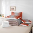 thumbnail image 4 of YST Orange and Grey Gradient Ombre Comforter Set, 7-Piece, Wave Lines Dots, Full, 4 of 4
