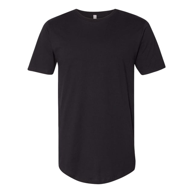 Next Level Cotton Long Body Short Sleeve Crew, XL, Black