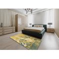thumbnail image 4 of Ahgly Company Indoor Square Abstract Chrome Gold Yellow Abstract Area Rugs, 4' Square, 4 of 6