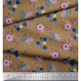 thumbnail image 3 of Soimoi Blue Poly Georgette Fabric Diamond Geometric Printed Craft Fabric by the Yard 42 Inch Wide, 3 of 3