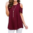thumbnail image 1 of DYMADE Blouse Tunique Décontractée à Épaules Dénudées pour Femmes, 1 of 2