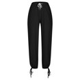 thumbnail image 3 of FNFYFH Clearance Women's Stylish Linen Pants Elastic Waist, 3 of 5