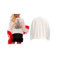 thumbnail image 2 of FOCUSNORM Women's Christmas Loose Pullover Sparkly Rhinestone Letter Print Long Sleeve Crew Neck Sweatshirt, 2 of 7