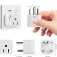 thumbnail image 3 of Adaptateur de Voyage Us Adaptateur Us Prise Prise Allemande Adaptateur Us Prise Allemande pour UE vers US/Canada/Mexique/Thaïlande Etc. Adaptateur d'Alimentation pour Prise de Voyage Blanc, 3 of 6
