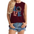 thumbnail image 1 of LSLJS Débardeurs à Col Rond pour Femmes Mode Femmes Décontracté Col Rond Imprimé de Lettres Manches Courtes T-Shirt Gilet Blouse Hauts, 1 of 3