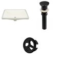 thumbnail image 1 of 20.75-in. W Rectangle Bathroom Undermount Sink Set In Biscuit - Black Hardware - Overflow Drain Incl. AI-20582, 1 of 8