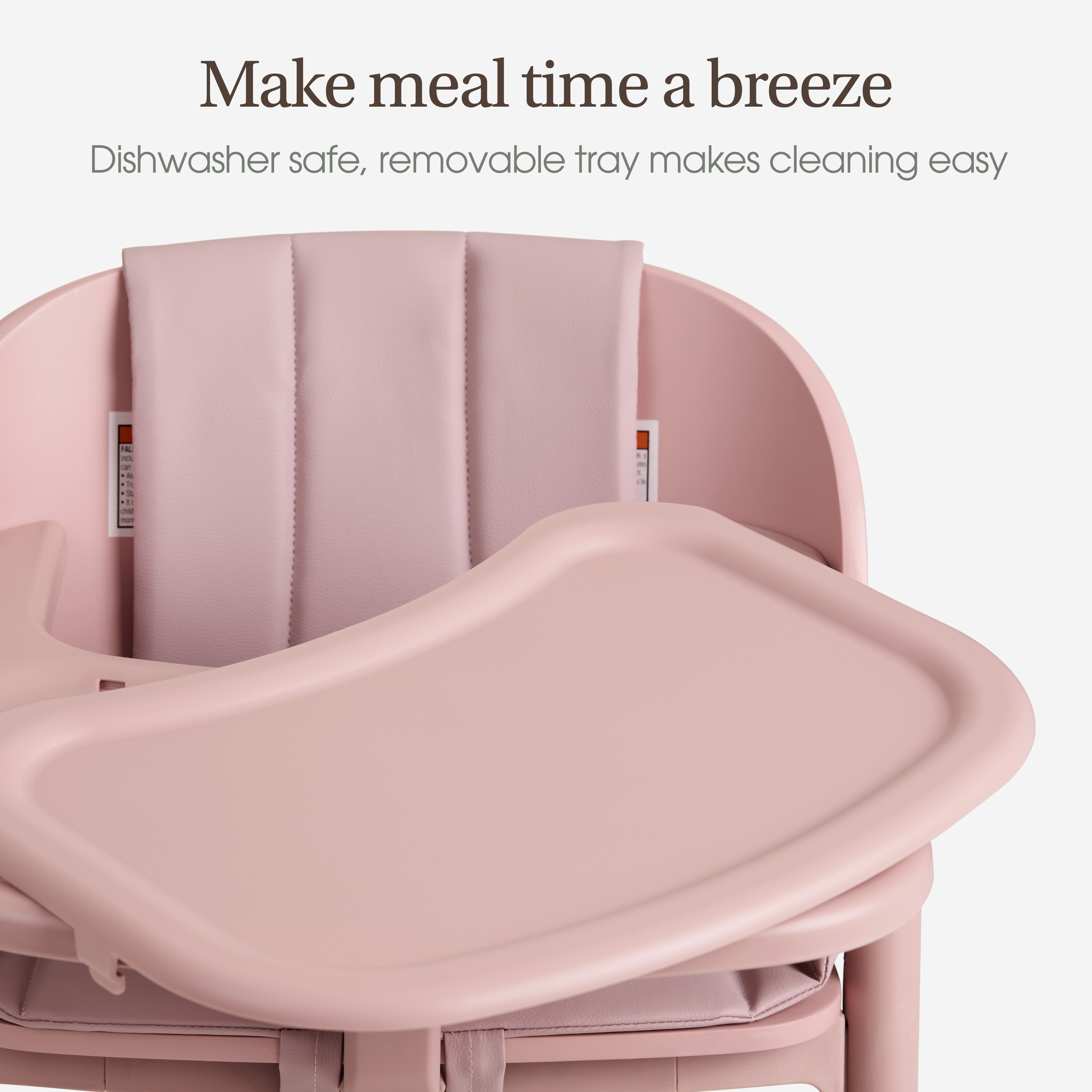 Chaise haute convertible Evolur Step and Savor, Rose Petal