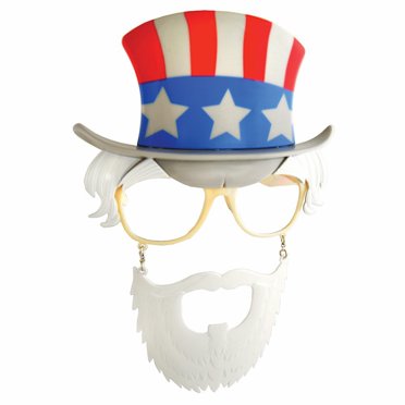 Uncle Sam Sunstaches Moustache Sunglasses Shades Liberty Costume Accessory