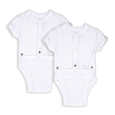 Necessities by TenderTyme 2-Pack Diaper Vests - White (Preemie, Up to 7 lbs)